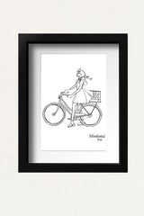 Art print- Girl on bicycle