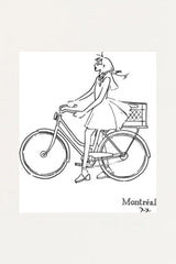 Art print- Girl on bicycle