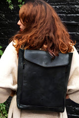 Evie Laptop Backpack Crossbody Flap Front