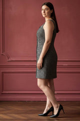 Madelaine Grey Tweed Apron Dress