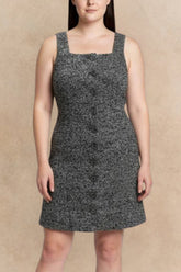 Madelaine Grey Tweed Apron Dress