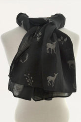 Scarf Light Weight Deer Print
