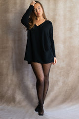 Tights Semi-Sheer Dots Patterned Stockings + Mesh Laundry Bag