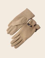 Faux Suede Texting Gloves Buckle