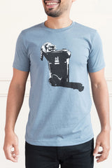 Raccoon T-Shirt Men Blue