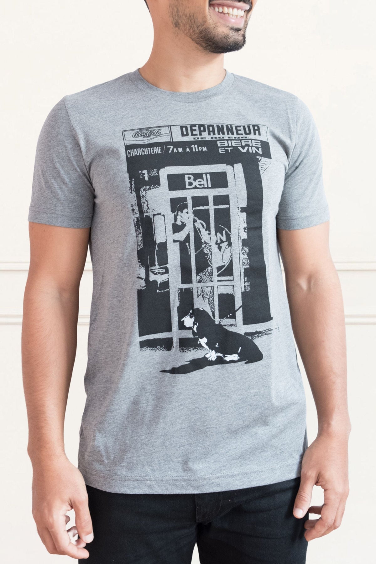 Bell, Beer and Basset Men Grey