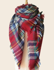 Scarf Tartan Print Red