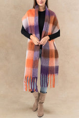 Plaid Fringe Scarf