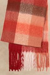 Plaid Fringe Scarf