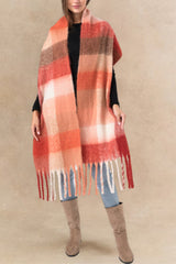 Plaid Fringe Scarf