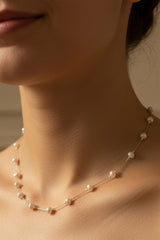 Delicate Pearl Chain Necklace