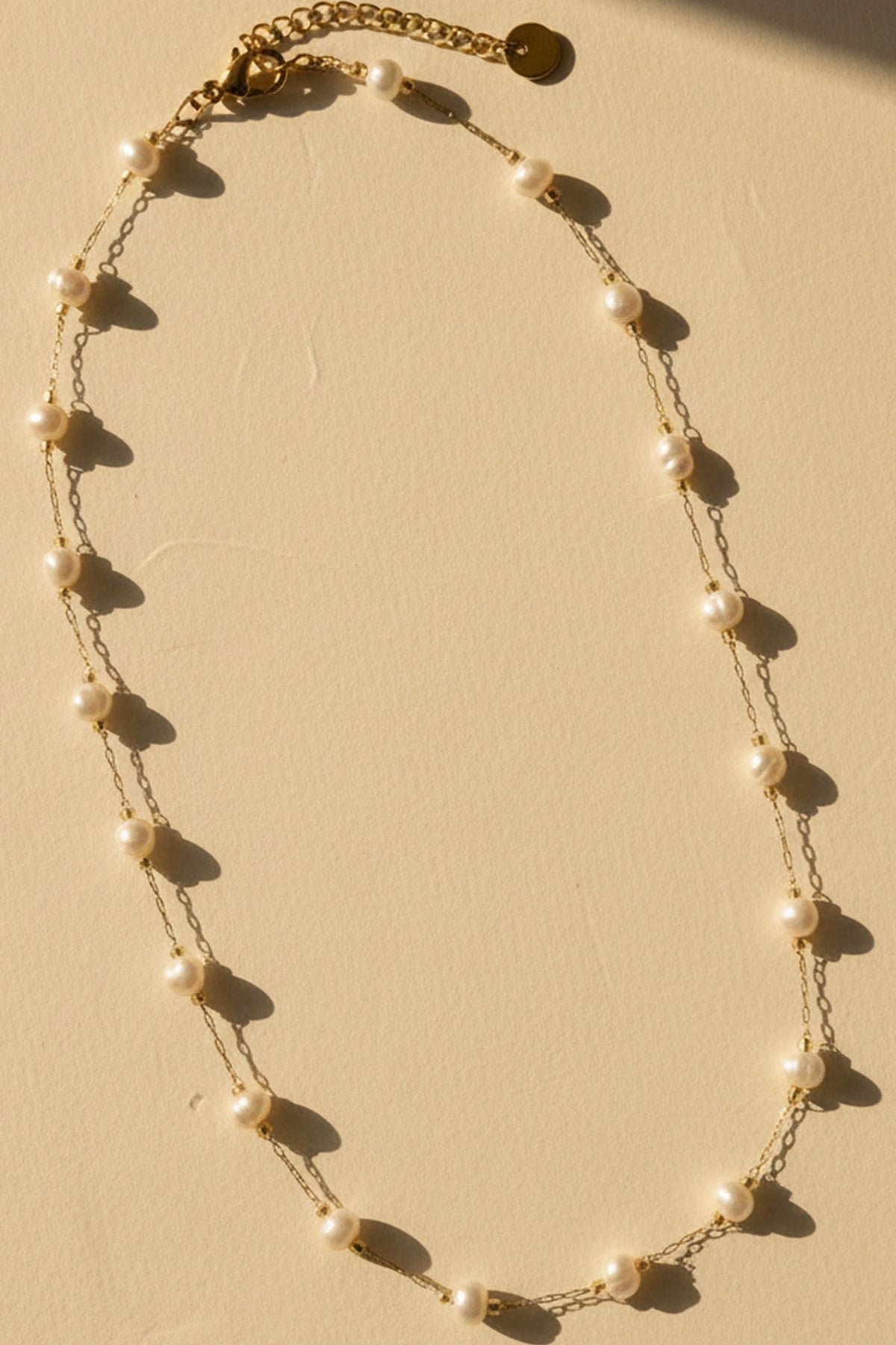 Delicate Pearl Chain Necklace