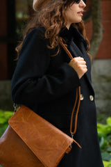 Freja Double Breasted Coat Notched Lapel Elegant Warm Chic