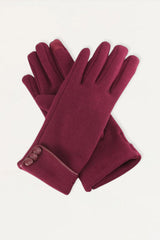 Faux Suede Fitted Texting Gloves