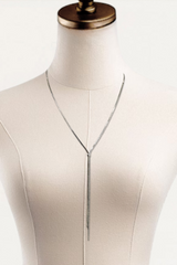 Lariat Adjustable Necklace-Silver