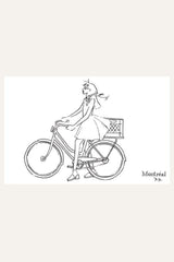Post Card- Fille a Vélo
