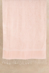 Soft Pashmina Fringed Scarf in Blush Pink