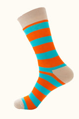 Socks Stripes Beige