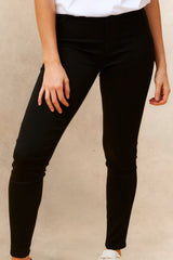 Sandra Black Stretch Skinny Pants Pull-On Jegging Style