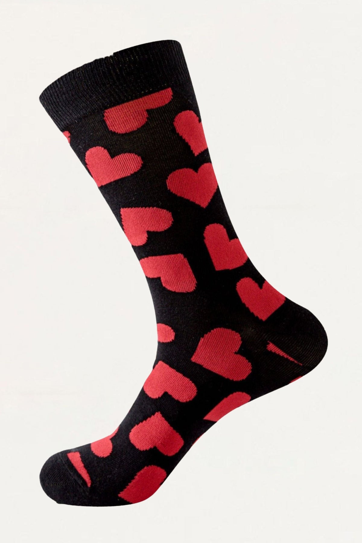 Socks Red Hearts Motif