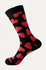 Socks Red Hearts Motif