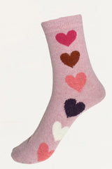 Socks Retro Heart Motif