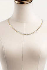 Tiny Flower Chain Necklace-Gold