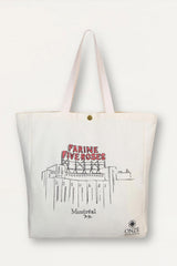 Tote Bag Custom Illustration Montreal Five Roses Canvas