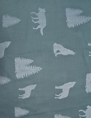 Wolf Print Scarf Teal