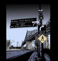 Jacques Cartier Bridge T-Shirt Men Black