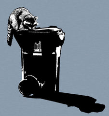 Raccoon T-Shirt Men Blue